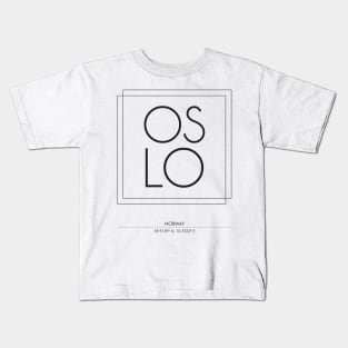 Oslo City typography 2 Kids T-Shirt